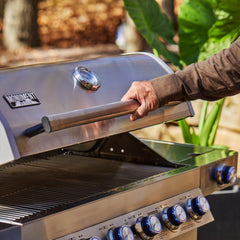 Monument Grills 77352 | Full Stainless Propane Gas Grill with Free Rotisserie Kit