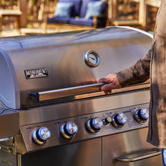 Monument Grills 77352 | Full Stainless Propane Gas Grill with Free Rotisserie Kit