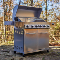 Monument Grills 77352 | Full Stainless Propane Gas Grill with Free Rotisserie Kit