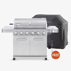 Monument Grills 77352 | Full Stainless Propane Gas Grill with Free Rotisserie Kit