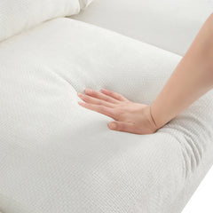 Modern Oversized L-Shaped Sectional Sofa with Chaise and Free Pillows, Chenille Upholstery, 119*55'