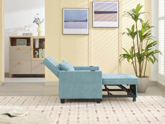 Futon Chair Bed Convertible Chair 3-in-1 Pull Out Sleeper Chair Beds with USB Ports,Wear-resistant and Anti-scratch,  Armchair Bed Sleeper for Living Room (Green Scratch Cloth)
