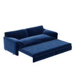 66' Queen Pull Out Sofa Bed, 3-in-1 Convertible Sleeper Sofa with Side Storage,Multi-Functional Velvet Loveseat Bed for Living Room,Bedroom(Old Sku:W1885S00047/W1885S00117;New Sku:W1885S00225)