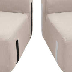 Curved Modular Sectional Sofa in Lamb's Wool Fabric, Modern Minimalist Style, Compressed (No Assembly Required), Comfy for Living Room & Bedroom - Brown