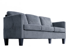 Modern L-Shaped Sectional Sofa with Padded Cashmere Upholstery – Space-Saving Design for Living Rooms & Apartments, Easy Assembly, Grey