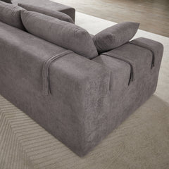 Modern Chenille Upholstered Sectional Sofa Couch Set,Modular 108' L Shaped Sectional Living Room Sofa Set With 6 Pillows,Free Combination Sofa Couch for Living Room,Bedroom(Right Chaise)W834P240002