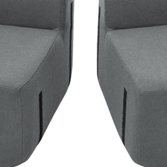 Curved Modular Sectional Sofa in Lamb's Wool Fabric, Modern Minimalist Style, Compressed (No Assembly Required), Comfy for Living Room & Bedroom - Gray