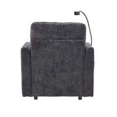 Multifunctional Lazy Person Sofa Recliner with Storage Backrest and Cell Phone Bracket in Chenille for Living Room or Bedroom