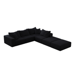 Oversized sponge cloud sofa,Modern Upholstered Sectional Sofa Couch Set,Modular 162' L Shaped Sectional Living Room Sofa Set With 6 Pillows,Free Combination Sofa Couch for Living Room,Bedroom