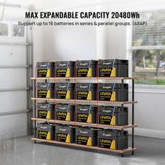 BougeRV 12V 1280Wh/100Ah LiFePO4 Battery