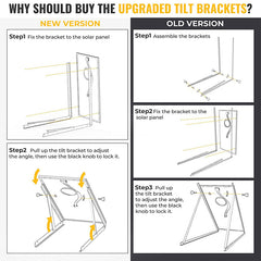 41in Solar Panel Tilt Mount Brackets（Upgraded Version) ISE151