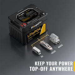BougeRV 12V 1280Wh/100Ah LiFePO4 Battery