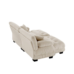 Cloud Couch Sleeper Sofa for Living Room, Chenille 2 Seater sofa with 2 Lumbar pillows and 2 throw pillows , Upholstered Wide Arm Sofa with 2 Ottomans,Chenille Light coffee