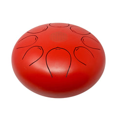 Rare Earth Gallery 25cm Pentatonic Steel Singing Drum - Chinese Red W04E-EM