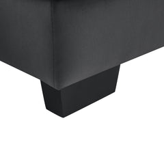 Modern U-shaped 6-Seat Sofa with Console, Cupholders, USB Ports, Velvet Upholstery in Gray