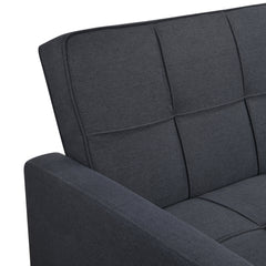 83' Oversized Upholstered Sofa Bed W/Pull Out Couch Bed & Adjustable Backrest,3 Seaters Sofa & Couch Convertible Sleep Sofabed for Home Apartment Living Room,Light Gray,Dark Blue
