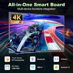 REHISK COOLHOOD 65" 4K Smart Whiteboard (Touchscreen, Android 13, Wireless Sharing, App Ecosystem) LT65D8