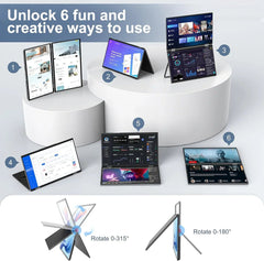 InnoView Foldable 15.6" Dual Portable Monitor-INVPM009-05B PM00905B