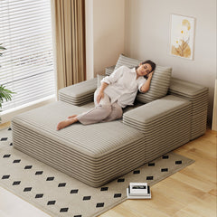 68'*51' Chaise Lounge Chair Indoor, Oversized Upholstered Sofa Bed, Sleeper Couch Reading Chairs Fluffy Plush Faux Fur Cloud Sofas Couches for Living Room,Camel
