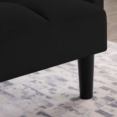 Velvet Futon Couch Convertible Folding Sofa Bed Tufted Couch for Apartment