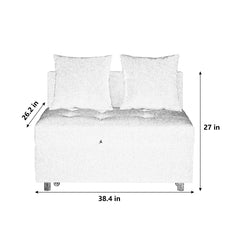 Convertible Sleeper Sofa Chair Adjustable Backrest Recliner with Pullout Sofa Bed with Wheels, Modern Linen Fabric for Living Room for Tight Spaces, Beige