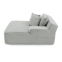 Modern Velvet Single Lazy Sofa Lounge Chair with High-Density Foam, Gray