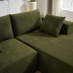 Modern Chenille Upholstered Sectional Sofa Couch Set,Modular 108' L Shaped Sectional Living Room Sofa Set With 6 Pillows,Free Combination Sofa Couch for Living Room,Bedroom(Right Chaise)W834P240007