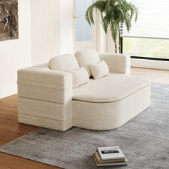 75''2-in-1 Foldable Sofa,Convertible Sleeper Foam Sofa Bed with Multi Functional Blanket, Corduroy Floor folding sofa bed,  Floor Sofa Lounge Sofa for Living Room Bedroom Lounge Studio