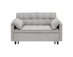 54.30-inch double  Two-seat casual sofa with pull out bed, living room furniture, light grey