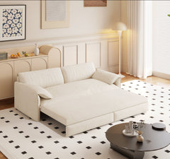 66' Queen Pull Out Sofa Bed, 3-in-1 Convertible Sleeper Sofa with Side Storage,Multi-Functional Velvet Loveseat Bed for Living Room,Bedroom(Old Sku:W1885S00043,New Sku:W1885S00186/W1885S00221)