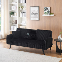 Minimalist style, straight-line corduroy sofa suitable for sitting and lying in the living room and bedroom