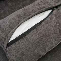68.1' Cozy Upholstered Loveseat Sofa with Double Cushion Design, Grey Chenille