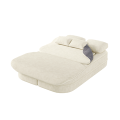 75''2-in-1 Foldable Sofa,Convertible Sleeper Foam Sofa Bed with Multi Functional Blanket, Chenille Floor folding sofa bed,  Floor Sofa Lounge Sofa for Living Room Bedroom Lounge Studio