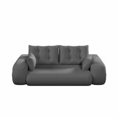 Human Dog Bed, Lazy Sofa Couch, 78.7 ' Multi-Functional Foldable Sofa Bed, 3-in-1 Teddy Fabric Foam-Filled Sleeper Sofa Bed for Living Room,Guest Bed,Playroom,Grey