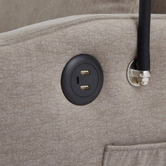 Convertible Sofa Bed Loveseat with USB Ports, Side Pockets, Cup Holders & Swivel Phone Holder, Light Grey Bella Fabric