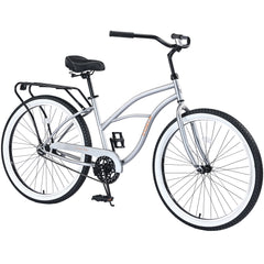 Single Speed Bicycles 26'Inch,Steel Frame, Wide Wheels for Stability, Rear Coaster Brakes,Multiple Colors Men's Beach Cruiser Bike