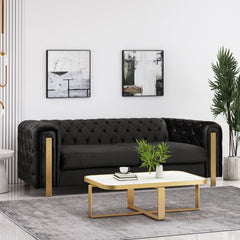 Mirod Comfy 3-seat Sofa with Tufted Back and Arm, Modern for Living Room