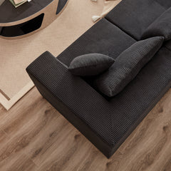104-Inch Corduroy  Modular L Shaped Sectional Sofa,Luxury Floor Couch Set,Upholstered Indoor Furniture,Foam-Filled Compressed Sofa for Living Room,Bedroom,4 PC Free Combination