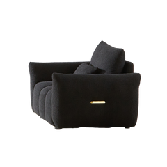 MH36.8'' Teddy Fabric Sofa, Modern Lounge Chair for Apartment, Office, Living Room and Bedroom black W1193S00087