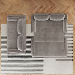 73.2' Queen Pull Out Sofa Bed,3-in-1 Convertible Sleeper Sofa,Multi-Functional Velvet Loveseat Bed,Grey(Old Sku:W1885S00051;New Sku:W1885S00229)