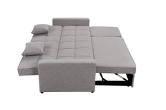 83' Oversized Upholstered Sofa Bed W/Pull Out Couch Bed & Adjustable Backrest,3 Seaters Sofa & Couch Convertible Sleep Sofabed for Home Apartment Living Room,Light Gray