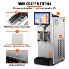 8L Commercial Single Frozen Margarita Ice Slushy Drink Maker Machine, 1050W (97420618)