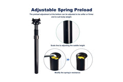 Beecool Bikes Pathfinder Series Adjustable Seat Post Shock Absorber BC-PAT-Seat Post
