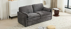 68.1' Cozy Upholstered Loveseat Sofa with Double Cushion Design, Grey Chenille