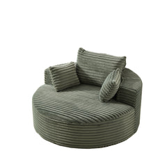 55''L Corduroy Sponge single sofa,No Assembly Required,Fluffy Modern Sleeper Chair for Living room, Bedroom, Lounge and Projection Room(Not a swivel chair.)