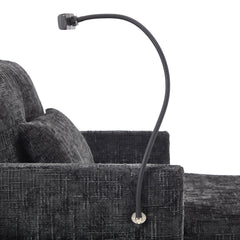 Multifunctional Lazy Person Sofa Recliner with Storage Backrest and Cell Phone Bracket in Chenille for Living Room or Bedroom