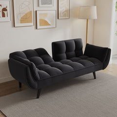 74 'black sofa Soft two armrests throw pillow pillow comfortable fit apartment bedroom small space