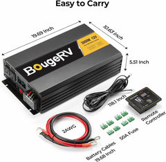 BougeRV 3000W 12V Pure Sine Wave Inverter ISE175
