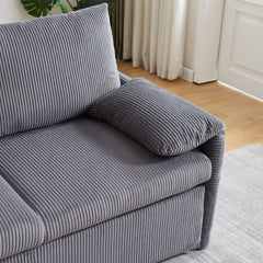 MH'' 64.5 Inch Sleeper Sofa Bed  3-in-1 Adjustable Sleeper with Pullout Bed   2 Pillows and Side Pockets  Soft Corduroy Convertible Sleeper Sofa Bed for Living Room Bedroom Apartment Office