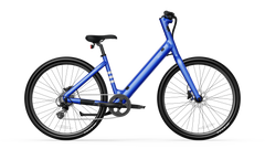 Minimalist Fitness Step-through e-Bike w/ up to 62 miles Max Operating Range and 20 MPH Max Speed - Bolt Blue